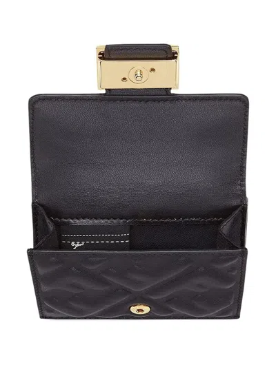 Fendi Nappa Leather Baguette Micro Trifold Wallet In Multi