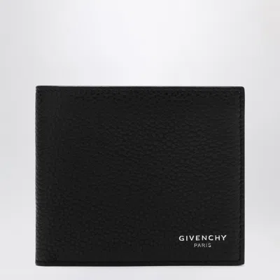 Givenchy Black Leather Bi-fold Wallet Men In Black
