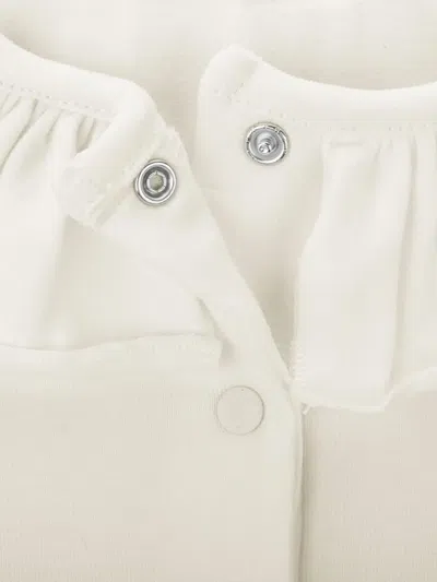 Knot Cloudy Long-sleeve Bodysuit In White