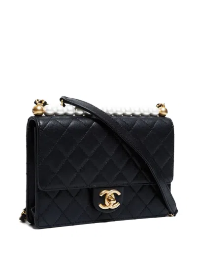 Pre-owned Chanel 2019 Diamond-quilted Shoulder Bag In Black