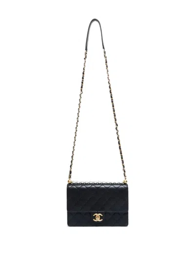 Pre-owned Chanel 2019 Diamond-quilted Shoulder Bag In Black