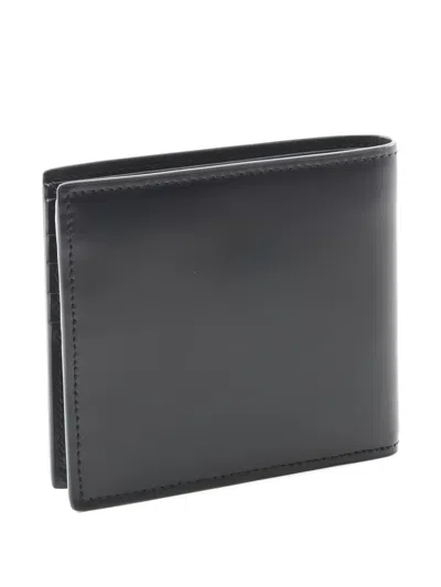 Pre-owned Saint Laurent Small Cassandre Bi-fold Wallet In Black