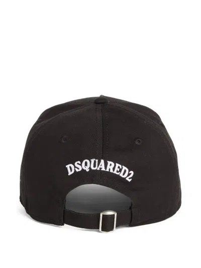 Dsquared2 Branded Baseball Cap Curved Peak In Brown