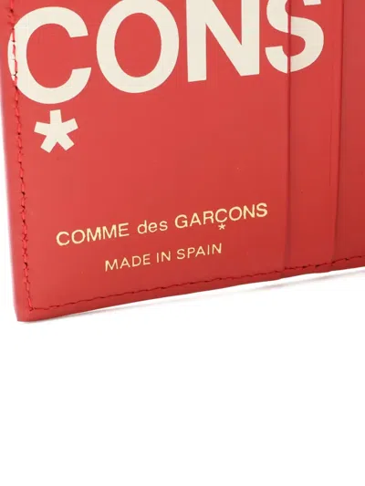 Pre-owned Comme Des Garçons 2020s Bi-fold Leather Wallet In Red