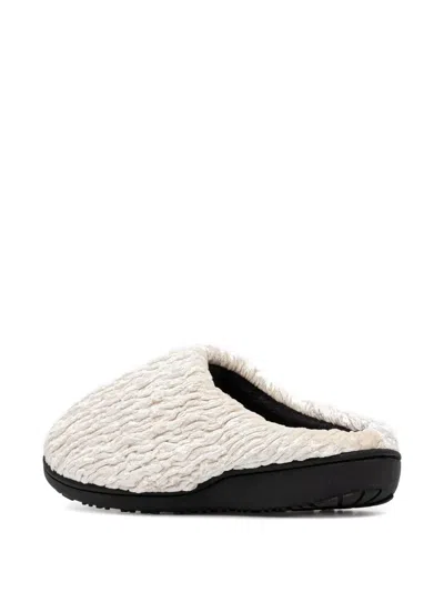 纹理丝绒穆勒鞋