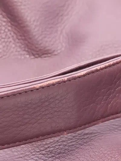 Pre-owned Gucci 00s Leather Shoulder Bag In Purple