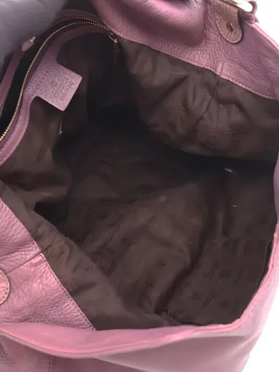 Pre-owned Gucci 00s Leather Shoulder Bag In Purple