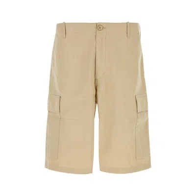 Kenzo Cargo Workwear Shorts Floral Graphic In Neutral