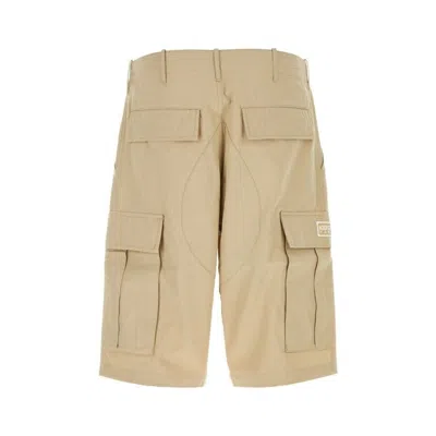 Kenzo Cargo Workwear Shorts Floral Graphic In Neutral