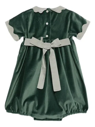 Mariella Ferrari Bow-collared Shorties In Green