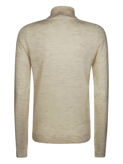 Jw Anderson J. W. Anderson Fitted Neutrals Turtleneck Jumper In Animal Print