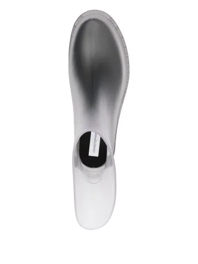 Christopher Esber Gray Monsoon Rubber Boots In White