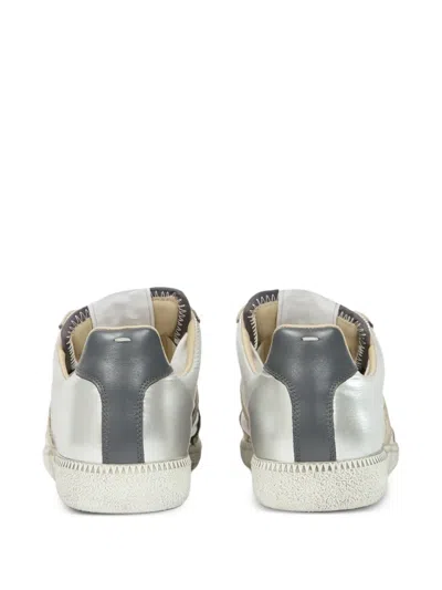 Maison Margiela Replica Sneakers With Metallic Panel Design In Multi