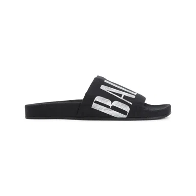 Balenciaga Slide Sandals With Flat Sole And Open Toe In Multi