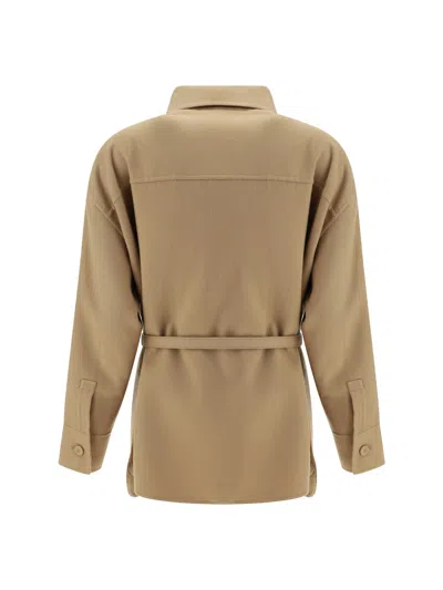 Fendi Shirt Jacket In Brown