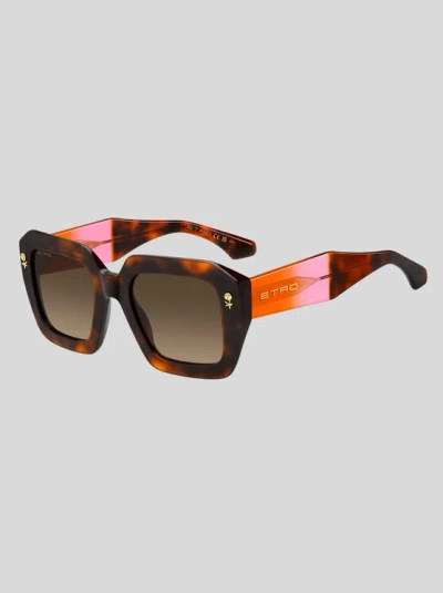 Etro 52mm Gradient Rectangular Sunglasses In Brown