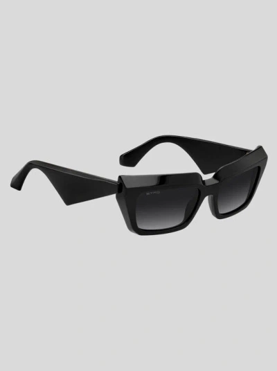 Etro 55mm Rectangular Sunglasses In Black