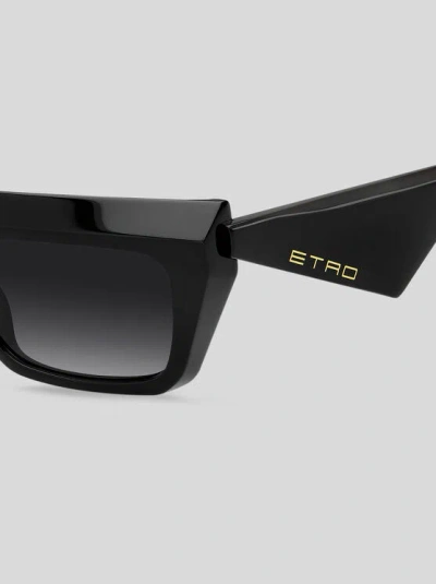 Etro 55mm Rectangular Sunglasses In Black