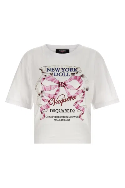 Dsquared2 Vaquera Breezy Fit Jersey T-shirt In Neutral