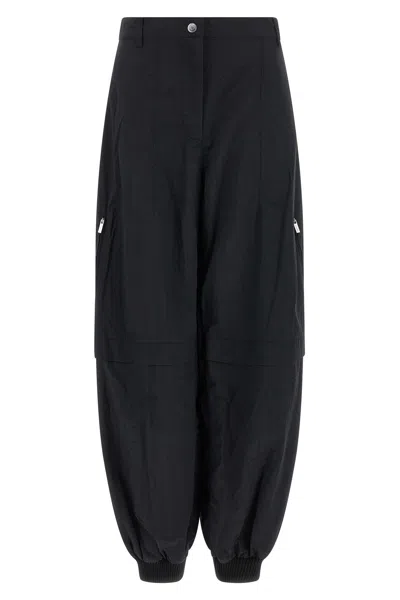 Jacquemus Relaxed Balloon Trousers Zipper Pockets In Black