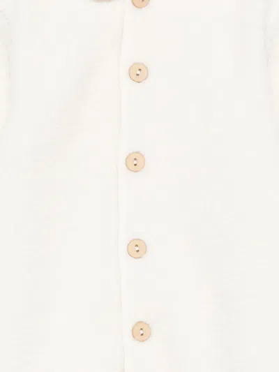 Teddy & Minou Button-up Romper In White