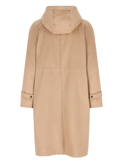 Max Mara Alcade Long Parka In Brown