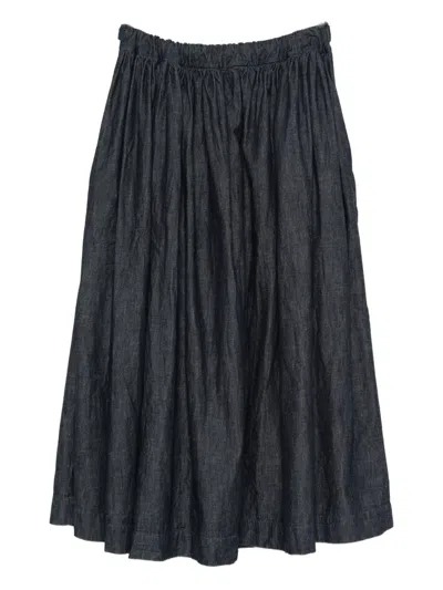 Daniela Gregis Drawstring Midi Skirt In Blue