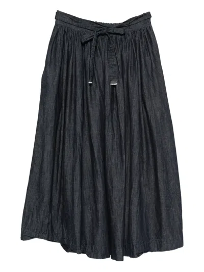 Daniela Gregis Drawstring Midi Skirt In Blue