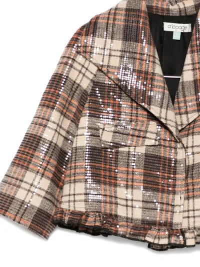 Alapage Plaid Sequin-embellished Jacket In Multi