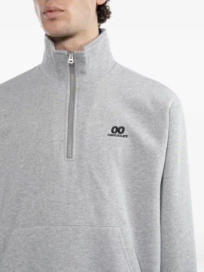Chocoolate Logo Zip-up Sweatshirt In Gray