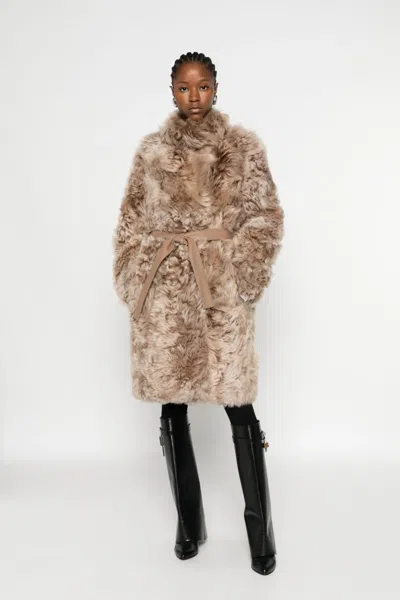 Yves Salomon Coats Brown In Neutral
