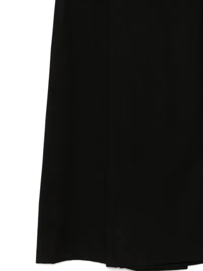 Julius Over-wrapping Trousers In Black