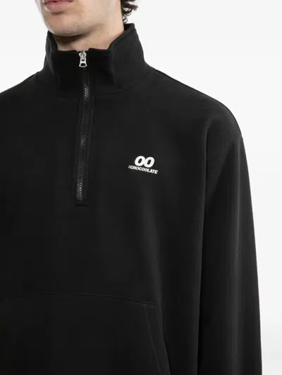 Chocoolate Logo Zip-up Sweatshirt In Black