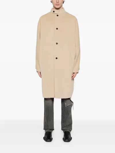 System Single-breasted Coat In Brown