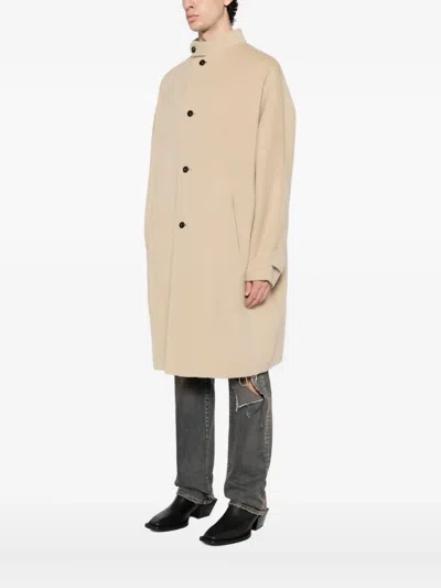 System Single-breasted Coat In Brown