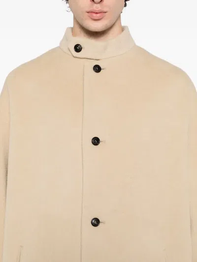 System Single-breasted Coat In Brown