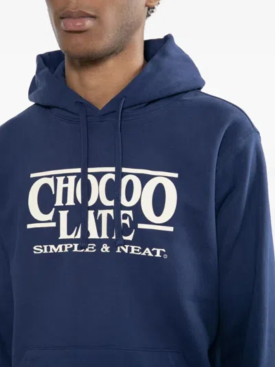 Chocoolate Logo-embossed Hoodie In Blue