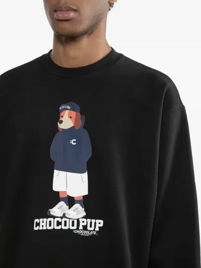 Chocoolate Graphiced Sweatshirt In Black