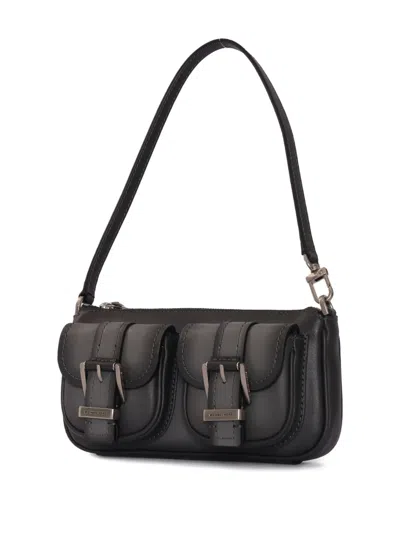 Michael Kors Buckle-pocket Shoulder Bag In Black