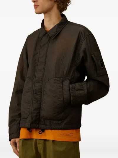 C.p. Company Feltro Bi-film Pocket Jacket In Brown