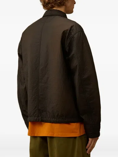 C.p. Company Feltro Bi-film Pocket Jacket In Brown