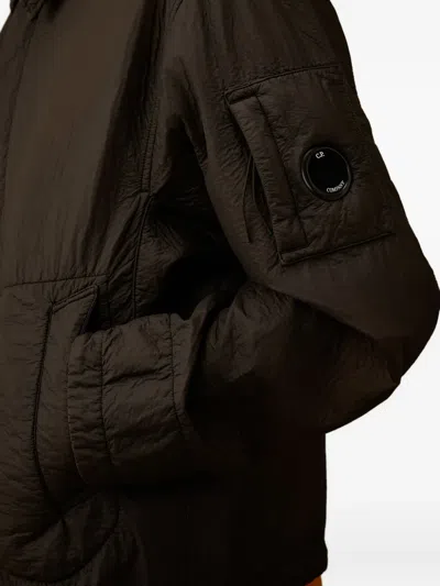 C.p. Company Feltro Bi-film Pocket Jacket In Brown