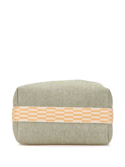 Pre-owned Hermes 2020-2025 Large Wool Bride A Brac H Natte Case Vanity Bag In White