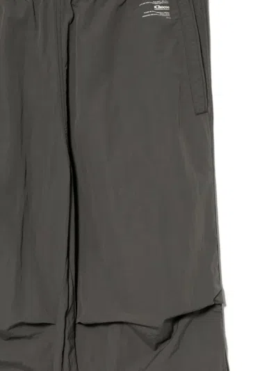 Chocoolate Loged Drawstring Trousers In Gray