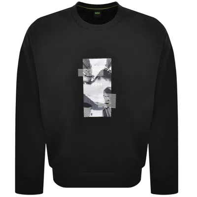Boss Athleisure Boss Stenson Zone Sweatshirt Black In Black