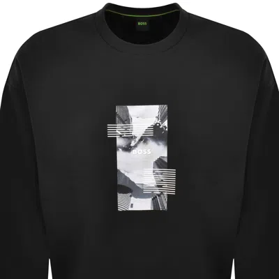 Boss Athleisure Boss Stenson Zone Sweatshirt Black In Black