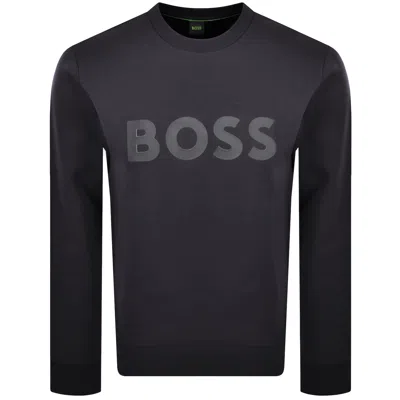Boss Athleisure Boss Salbo Sweatshirt Navy In Black