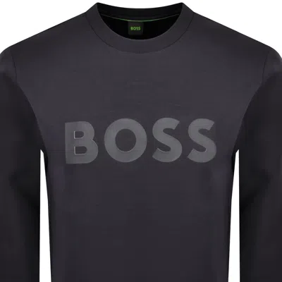 Boss Athleisure Boss Salbo Sweatshirt Navy In Black