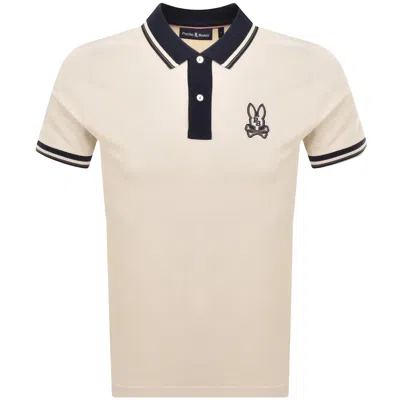 Psycho Bunny Wade Pique Polo T Shirt Beige In Neutral