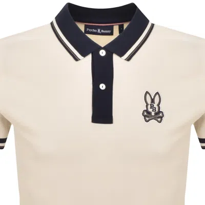 Psycho Bunny Wade Pique Polo T Shirt Beige In Neutral